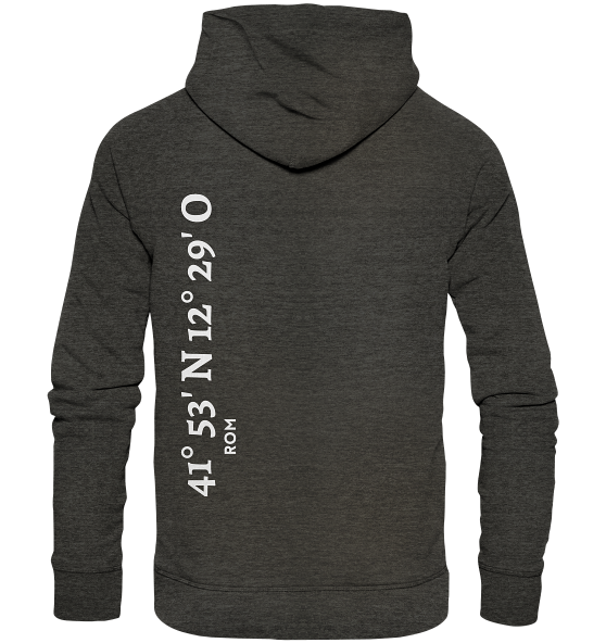Rom Hoodie mit Koordinaten - Organic Hoodie