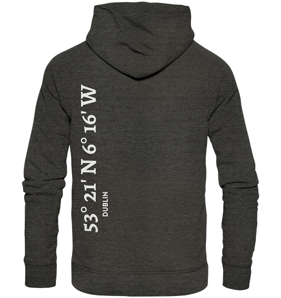 Dublin Hoodie mit Koordinaten - Organic Hoodie
