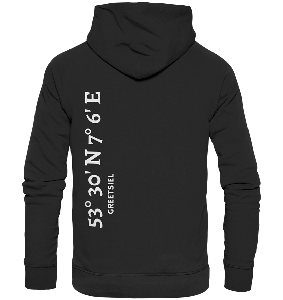 Greetsiel Hoodie mit Koordinaten - Organic Unisex Hoodie