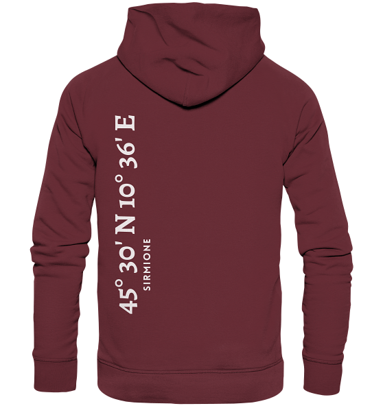 Sirmione Hoodie mit Koordinaten - Organic Hoodie