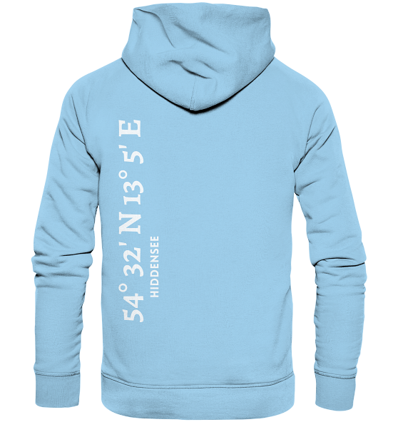 Hiddensee Hoodie mit Koordinaten - Organic Unisex Hoodie