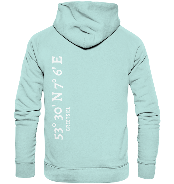 Greetsiel Hoodie mit Koordinaten - Organic Unisex Hoodie