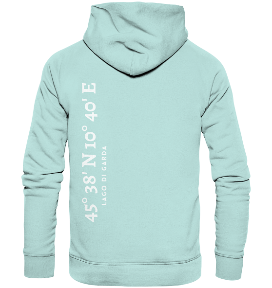 Gardasee Hoodie mit Koordinaten - Organic Koordinaten Hoodie