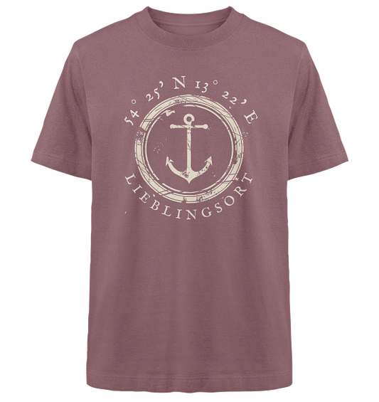 Personalisierbares Oversize Shirt MEERTRÄUMER 2.0, Koordinaten T-Shirt von Meercoordinates