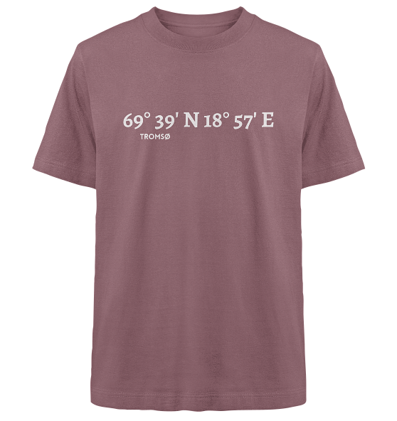 Tromso Koordinaten - Heavy Oversized Organic Shirt