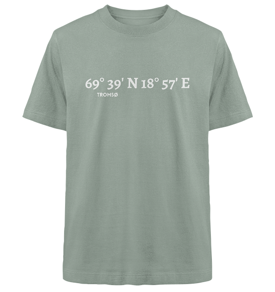 Tromso Koordinaten - Heavy Oversized Organic Shirt