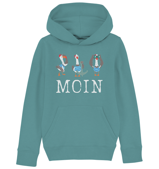 Maritimer Hoodie 'Moin Möwe' - Kids Organic Hoodie