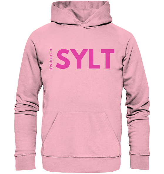 Sylt Hoodie mit Koordinaten in pink - Organic Koordinaten Hoodie