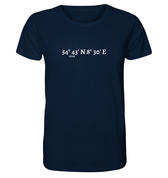 Föhr T-Shirt mit Koordinaten - Organic Shirt
