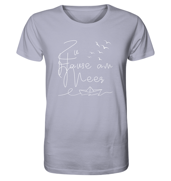 Maritimer T-Shirt 'Zu Hause am Meer' - Organic Unisex Shirt