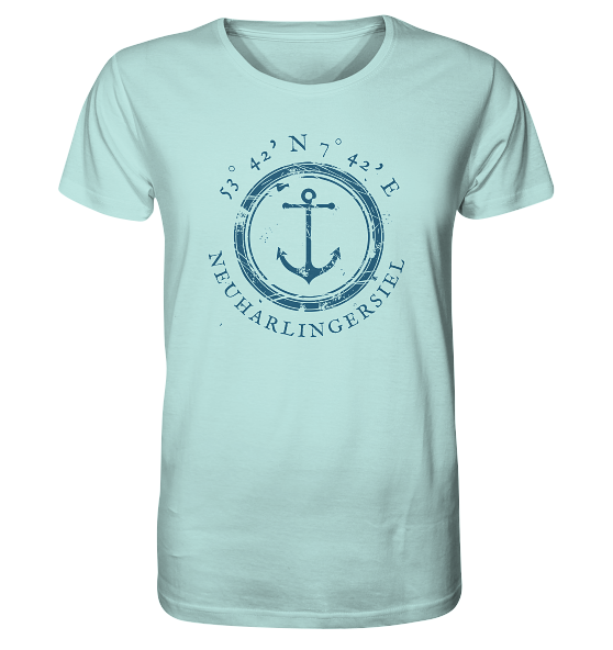 Neuharlingersiel T-Shirt, maritim mit Koordinaten - Organic Shirt