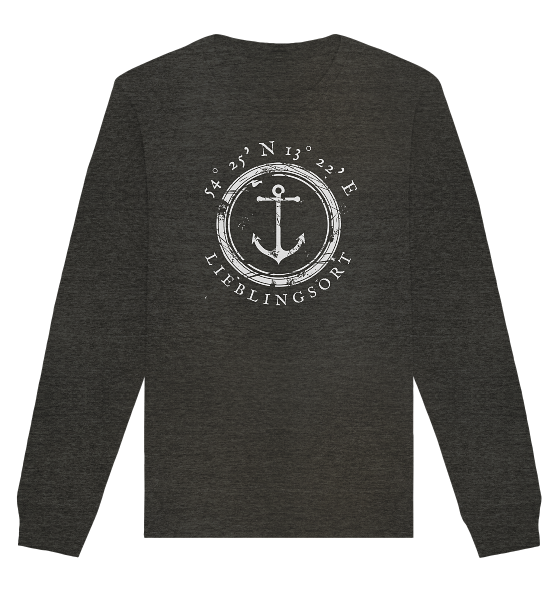 personalisierbarer Koordinaten Sweater MEERVERLIEBT 2.0 - Organic Unisex Sweatshirt