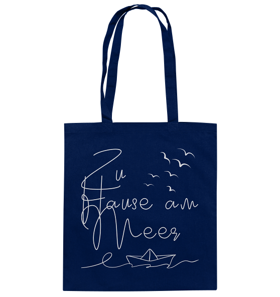Maritimer Tasche 'Zu Hause am Meer' - Organic Cotton Bag