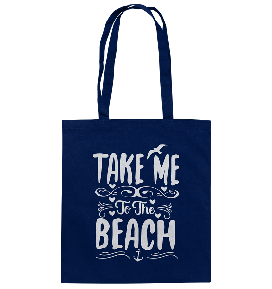 Strandtasche, Einkaufstasche Take me to the beach – Organic Cotton Bag von Meercoordinates