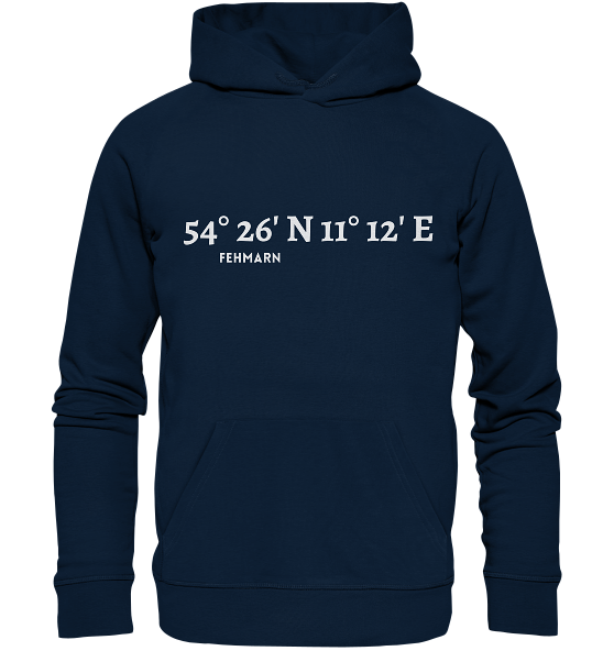 Fehmarn Hoodie mit Koordinaten - Organic Koordinaten Hoodie