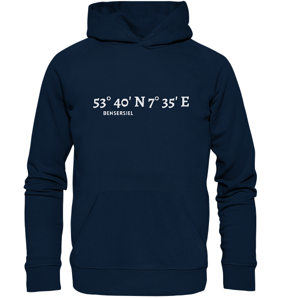 Bensersiel Hoodie mit Koordinaten von MEERcoordinates