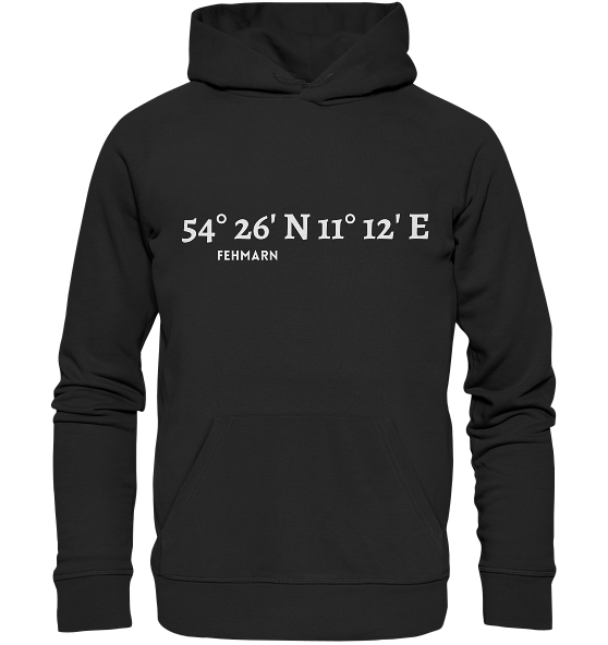 Fehmarn Hoodie mit Koordinaten - Organic Koordinaten Hoodie