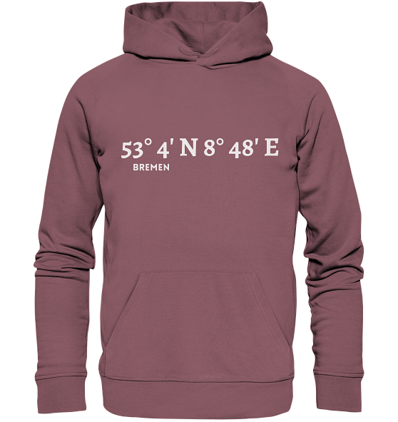 Bremen Hoodie mit Koordinaten - Organic Koordinaten Hoodie
