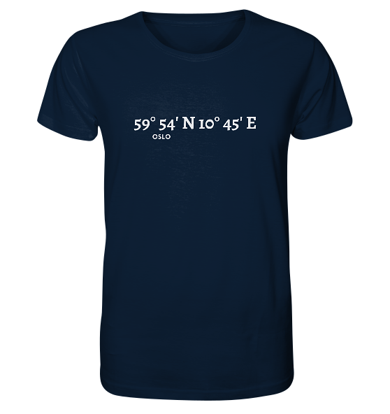 Oslo T-Shirt mit Koordinaten - Organic Shirt