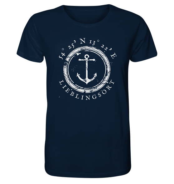 personalisierbares Koordinaten T-Shirt MEERTRÄUMER 2.0 - Organic Koordinaten Shirt