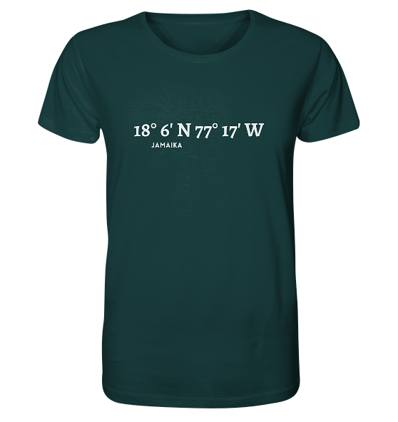 Jamaika Koordinaten - Organic Shirt