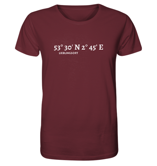 personalisierbares Koordinaten T-Shirt WELTVERLIEBT - MEERcoordinates