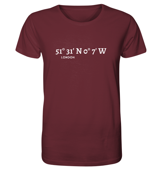 London T-Shirt mit Koordinaten - Meercoordinates