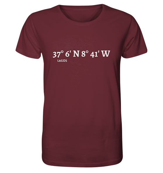 Lagos T-Shirt mit Koordinaten - Organic Shirt