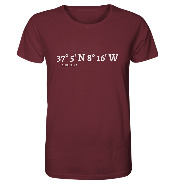 Albufeira T-Shirt mit Koordinaten - Organic Shirt