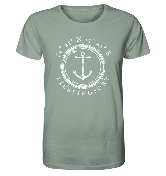 personalisierbares Koordinaten T-Shirt MEERTRÄUMER 2.0 - Organic Koordinaten Shirt