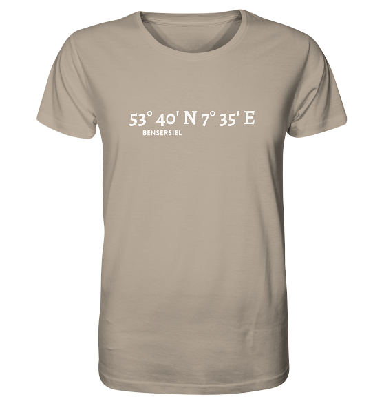 Bensersiel T-Shirt mit Koordinaten - Organic Shirt