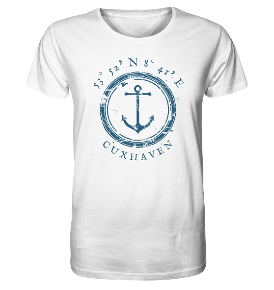 Cuxhaven T-Shirt mit Anker - Organic Koordinaten Shirt - Meercoordinates