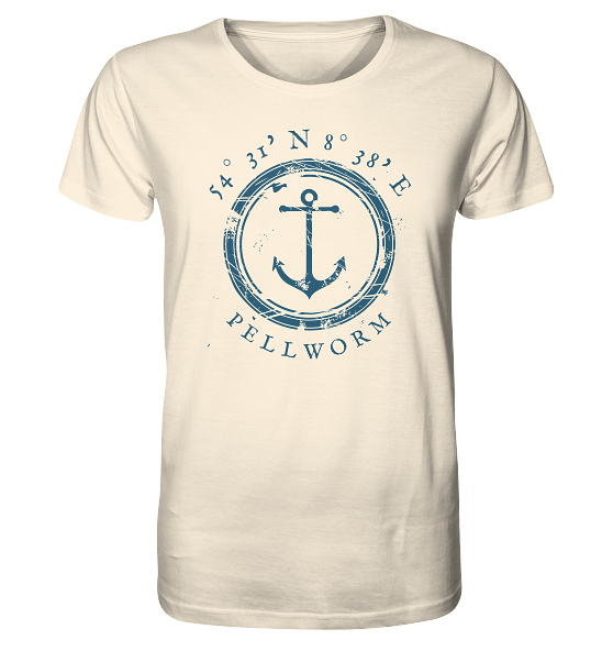 Pellworm T-Shirt mit Anker - Organic Koordinaten Shirt