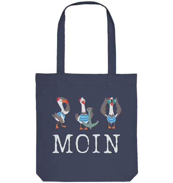 maritime Einkaufstasche 'Moin Möwe' - Organic Tote-Bag