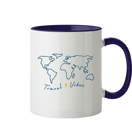 Kaffeebecher TRAVEL VIBES, Weltenbummler Tasse