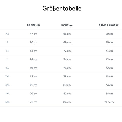 Größentabelle Meercoordinates T-Shirt