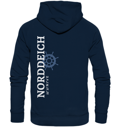 Norddeich Hoodie mit Koordinaten - Organic Unisex Hoodie