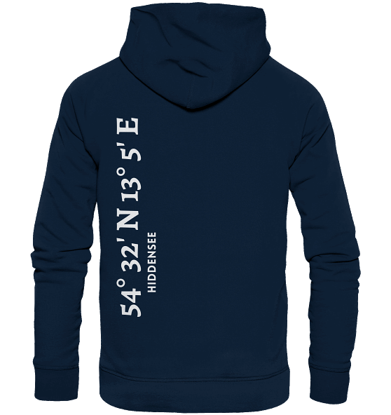 Hiddensee Koordinaten - Organic Basic Hoodie unisex, adult - MEERcoordinates