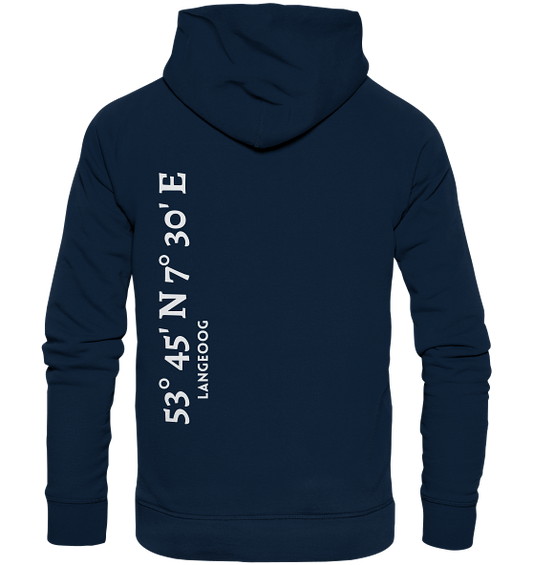 Langeoog Hoodie mit Koordinaten - Organic Hoodie von Meercoordinates