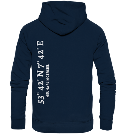 Neuharlingersiel Hoodie mit Koordinaten, Neuharlingersiel Souvenir - Organic Hoodie von MEERcoordinates 