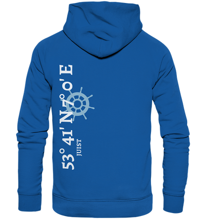 Juist Hoodie mit Koordinaten - Organic Hoodie