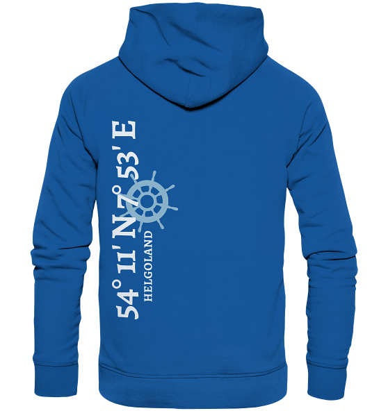 Helgoland Hoodie mit Koordinaten - Organic Hoodie