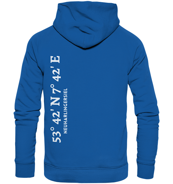 Neuharlingersiel Hoodie mit Koordinaten - Organic Hoodie