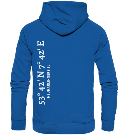Neuharlingersiel Hoodie mit Koordinaten - Organic Hoodie