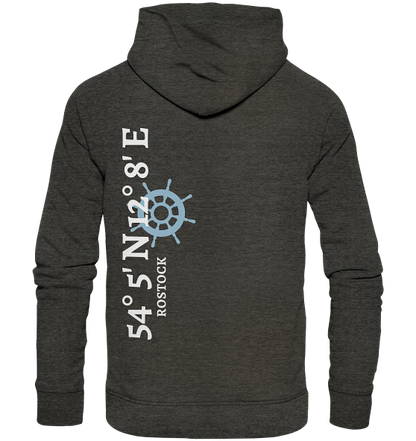 Rostock Hoodie mit Koordinaten - Organic Hoodie