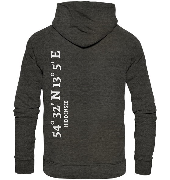 Hiddensee Hoodie mit Koordinaten - Organic Unisex Hoodie
