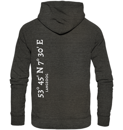 Langeoog Hoodie mit Koordinaten - Organic Hoodie