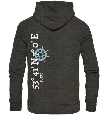 Juist Hoodie mit Koordinaten - Organic Hoodie