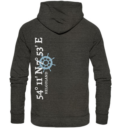 Helgoland Hoodie mit Koordinaten - Organic Hoodie