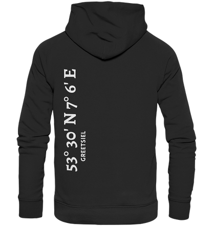 Greetsiel Hoodie mit Koordinaten - Organic Unisex Hoodie